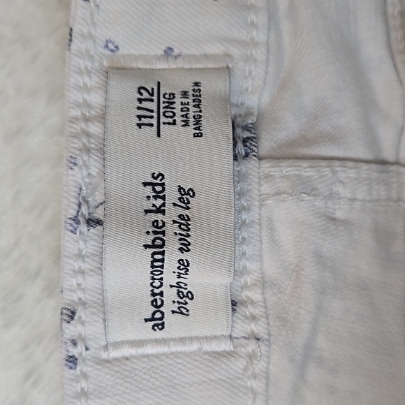 Abercrombie Kids High Rise Wide Leg Floral Jeans, Girls 11/12 Long - Picture 2 of 13